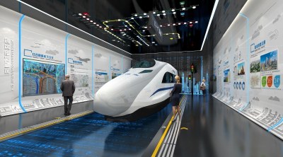 现代城市交通展厅3D模型下载